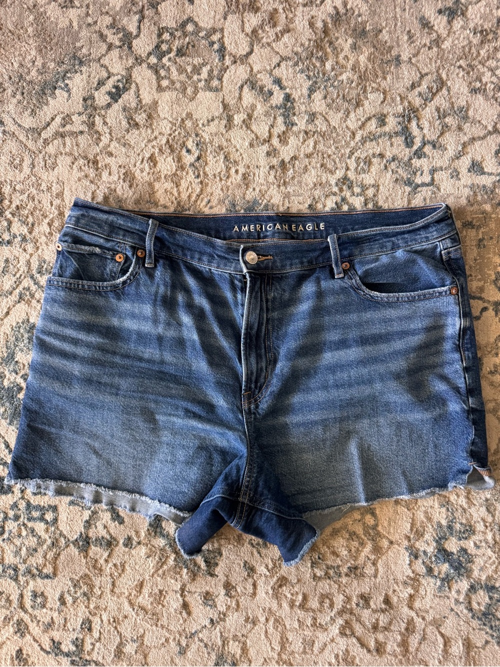 American Eagle Outfitters Dark Blue Denim Cutoff Shorts